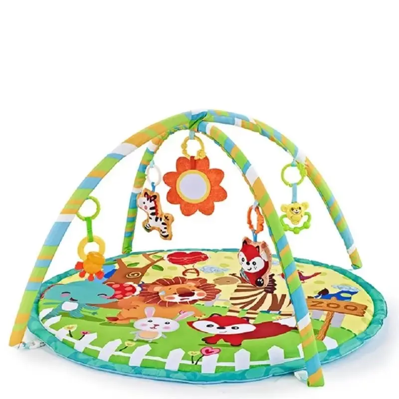 

ABXE-Multifunctional Fitness Frame Round Play Crawling Mat 0-12 Months Baby Puzzle Game Blanket