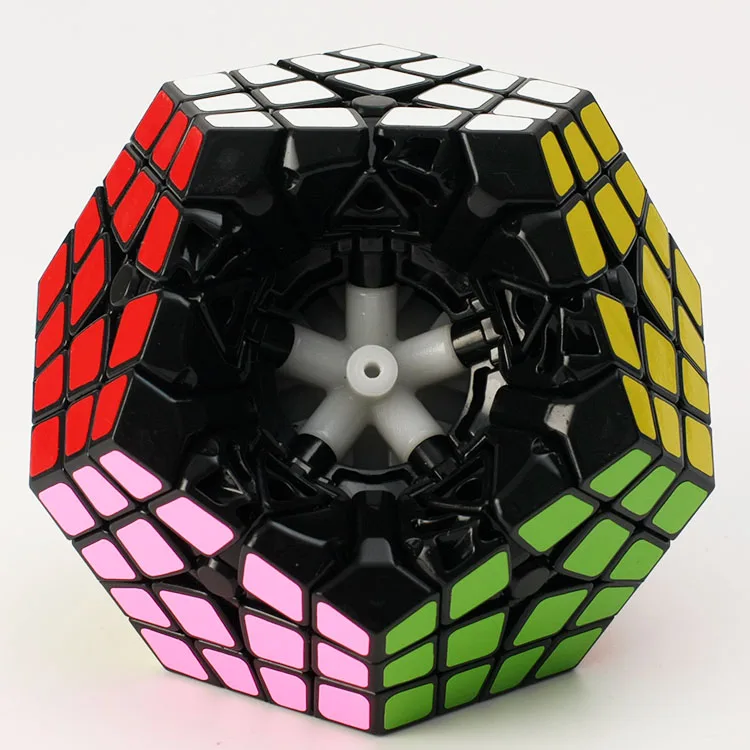 SengSo 4x4 Black Megaminx Magic Cube Speed Cube Stickerless Puzzle Cubo Magico Educational Gift Toy