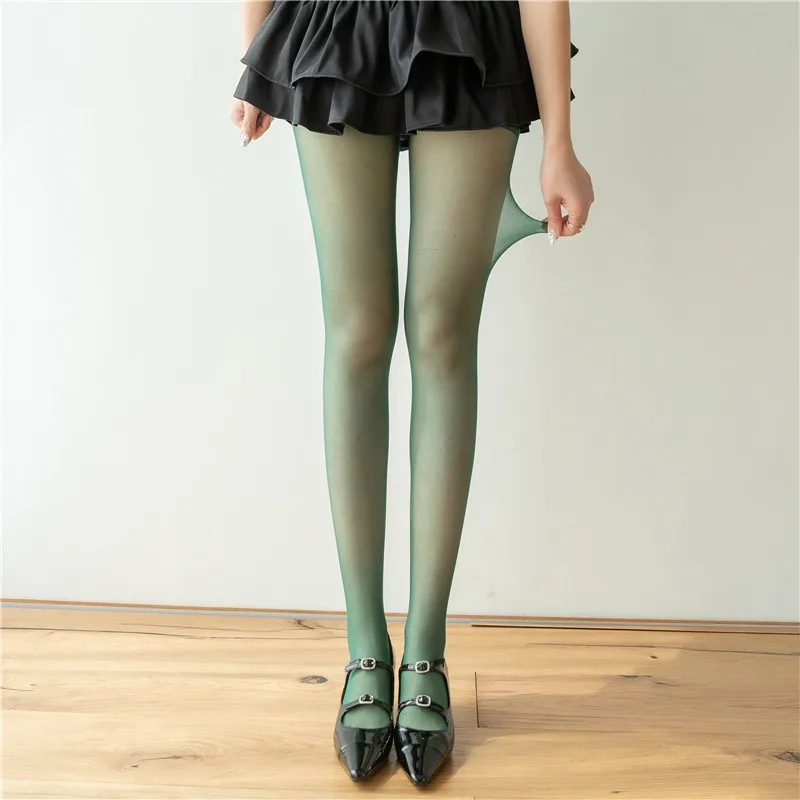 

High Elastic Tights Women Fashion Candy Color Summer Spring Hosiery Female Daily Basic Fresh-Colored Pantyhose Slim Legged Socks