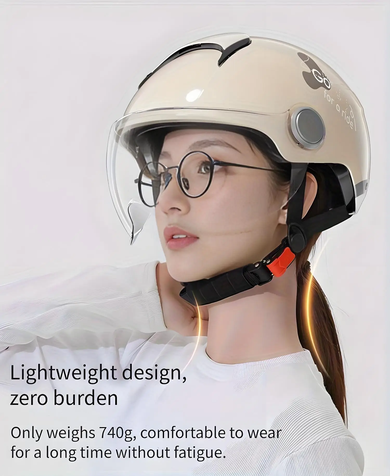 E-Bike Motorcycle Half Helmet | ABS EPS Shell, Anti-Wind Visor, Safety Certified | Winter Ear Pads (Optional - Separate Purchase