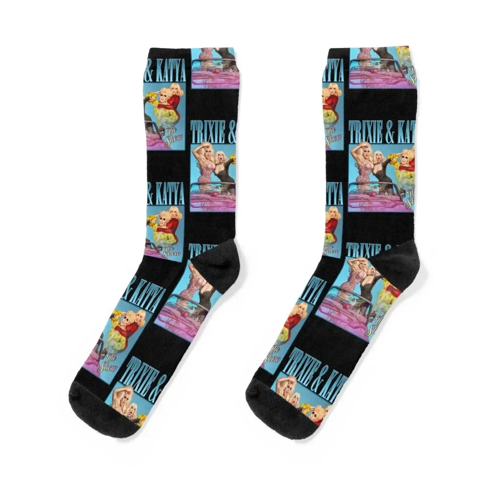 

Trixie and Katya Art Socks soccer anti-slip FASHION Children's Socks Woman Men's