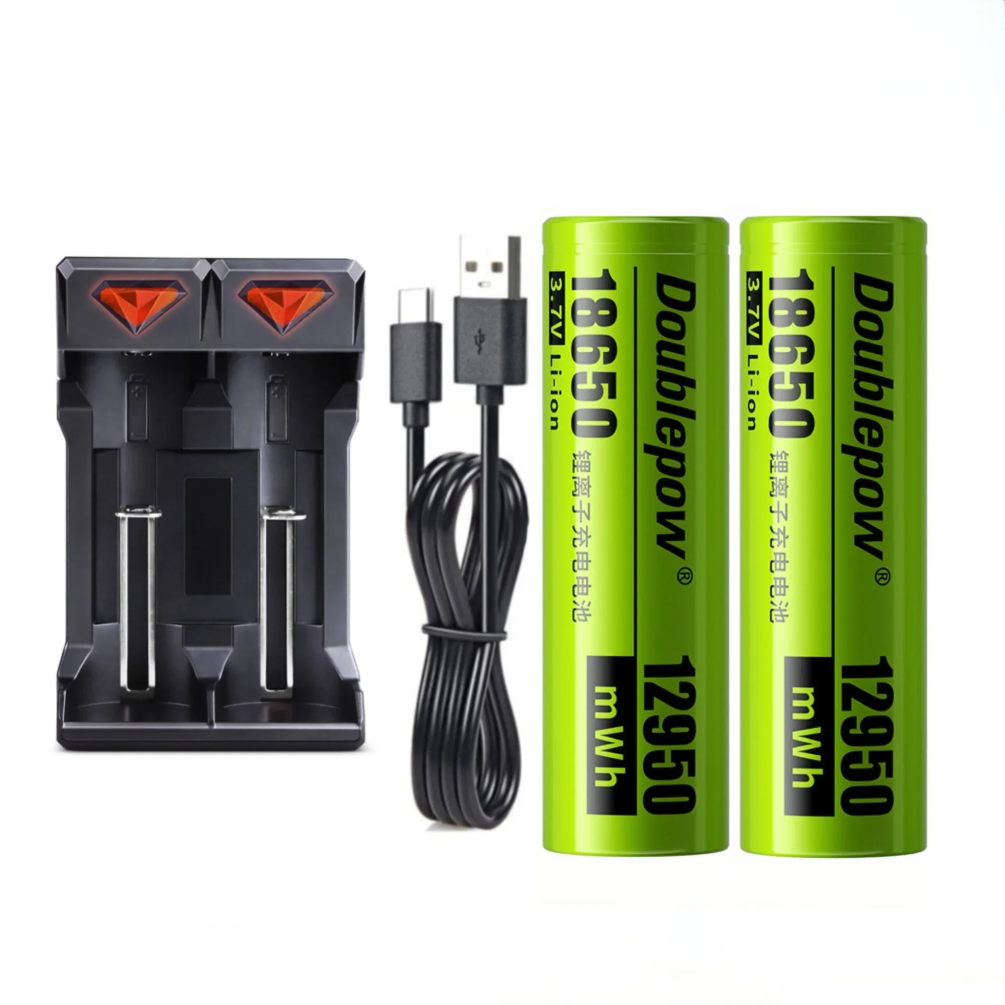 18650 rechargeable battery 3.7V 12950mWh 18650 Lithium Battery Charger for Vape Flashlight Electric toothbrushes Power bank
