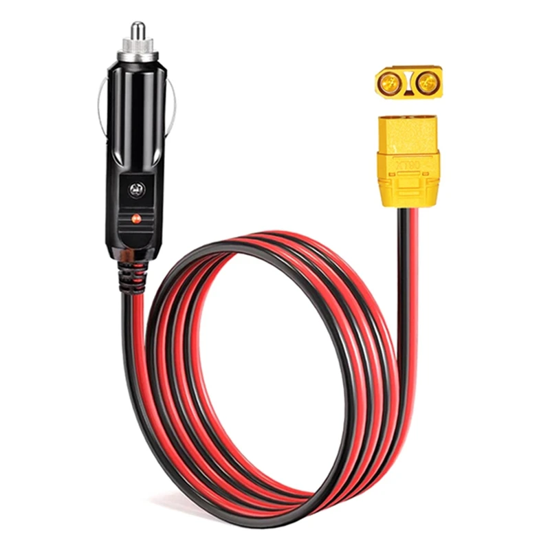 

Lighter Charging Cable XT90 Female Connector To Car Cig Lighter Male Plug For Solar Generator Power Station 14AWG 12V