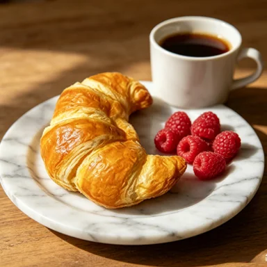 Decorative Faux Hard Croissant Bread, Realistic Simulated Food Model for Bakery & Cafe Window Display