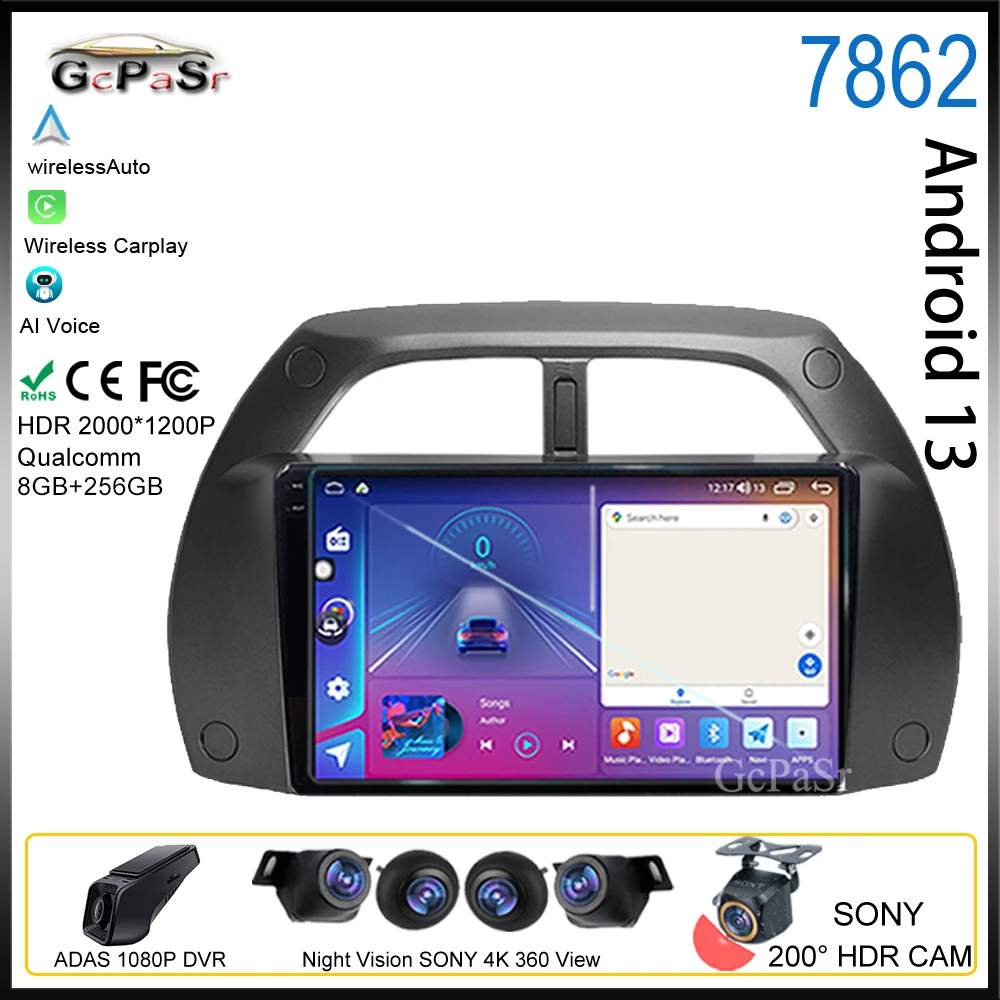 

Auto DVD Android For Toyota RAV4 2 CA20 CA20W XA20 2000 - 2003 Head Unit Autoradio 7862 Screen Video Dash No 2din Stereo Carplay