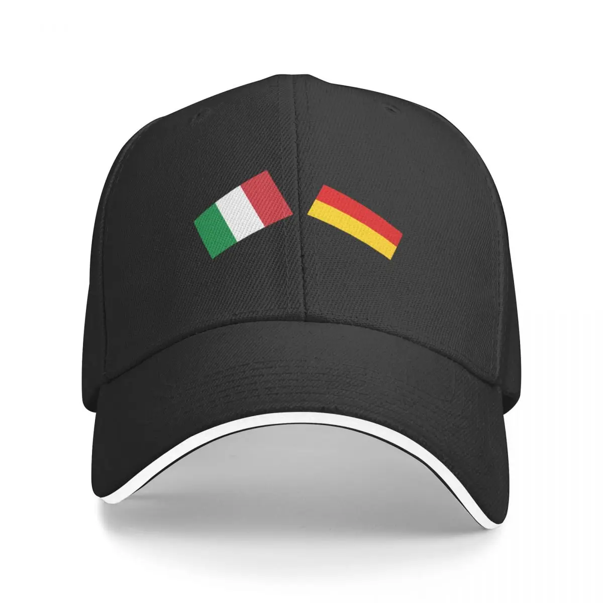 Italy Germany crossed banner flag Baseball Cap Icon New In Hat black Trucker Hats For Men Women's