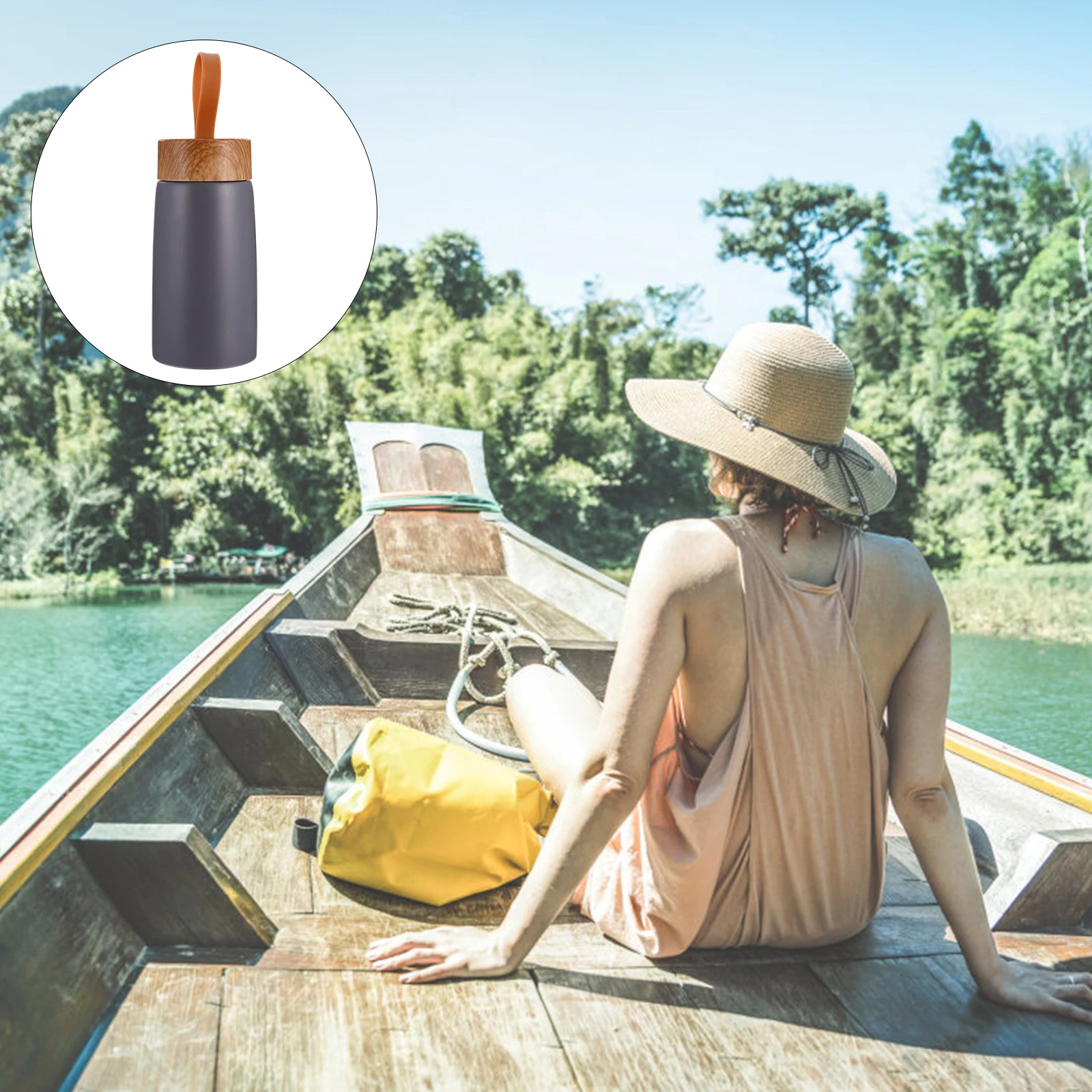 

Stainless Steel Insulation Cup Vacuum Mug for Home Office Travel Grey Storage Bottle Non Slip Bottom Design Water Bottle