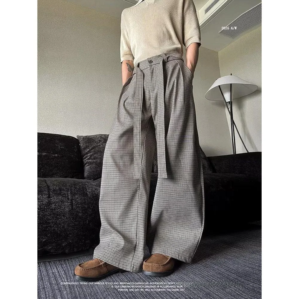 

American Retro Money Sle Casual Swordsmanip Pants Loose Wide Leg Leisure West Pants ex Design Cleanfit Youth Trend