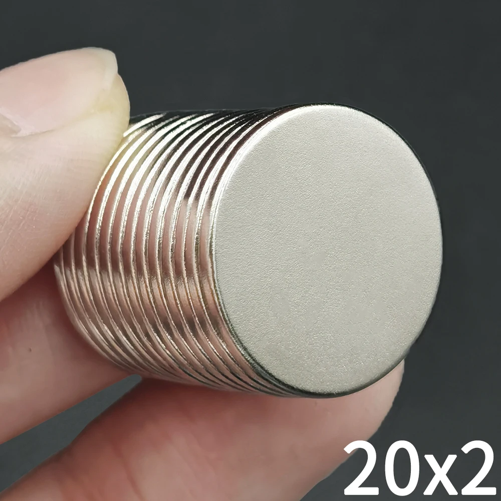 10/20/50/100/200/500 Pcs 20x2mm Powerful Magnets Neodymium Magnet For Fridge Small Magnets DIY Magnets For Fishing Circle Magnet