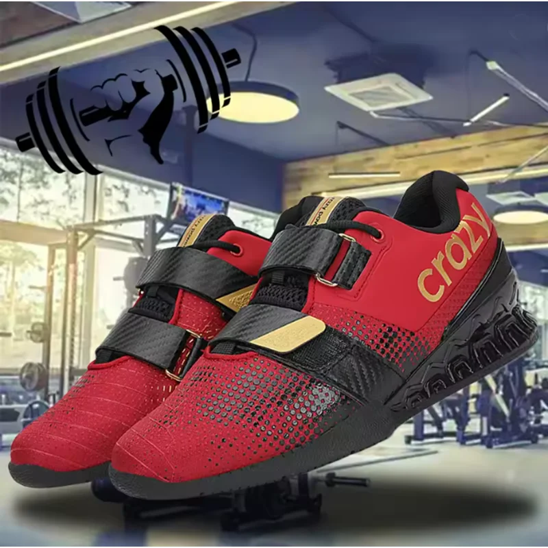 

Weightlifting Shoes Professional Men Women Powerlifting Squat Training Hard Sole Gym Shoes with Stable Heel Non Slip Design