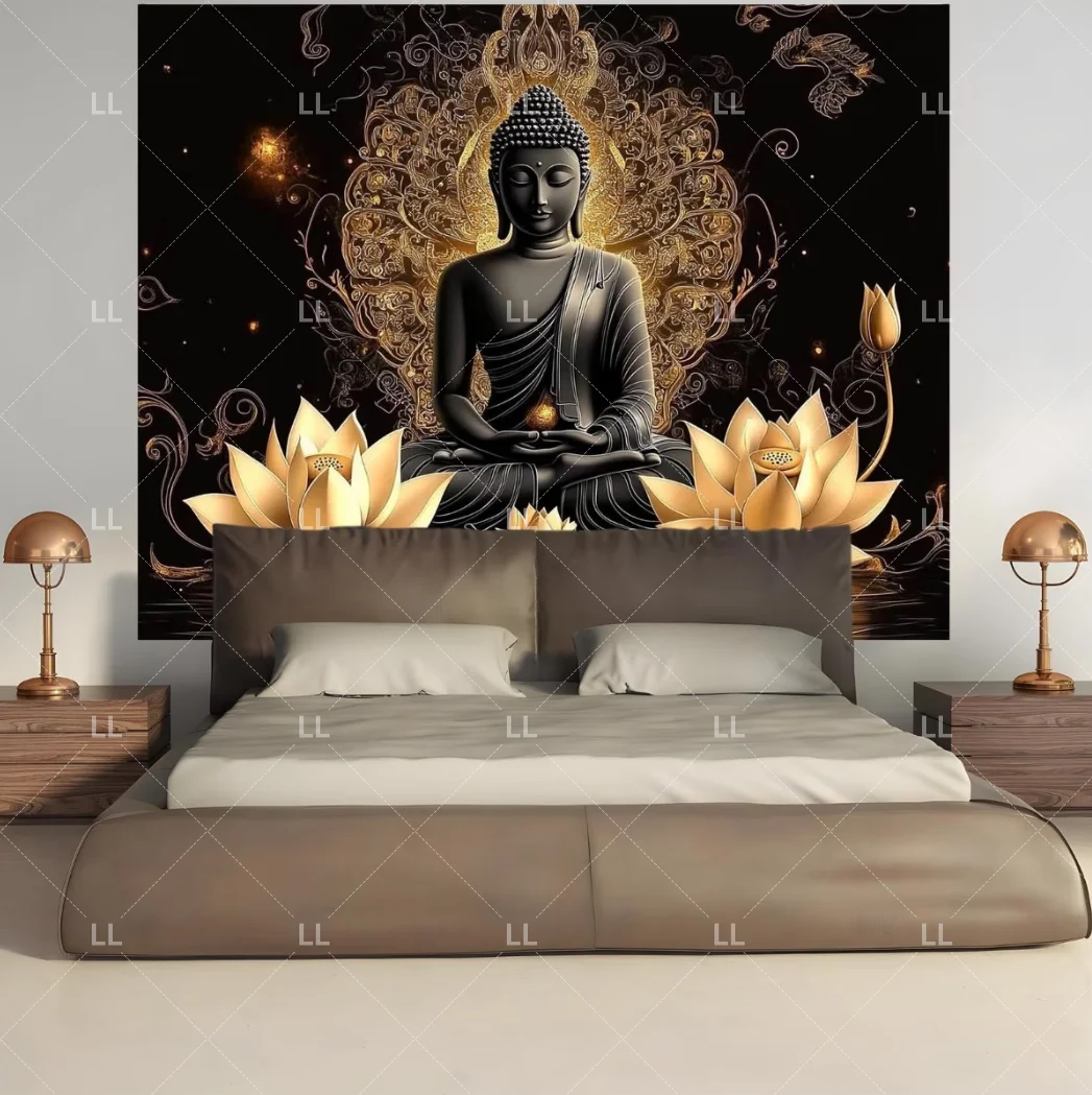 Garden Scene Backdrop Buddha M - đánh giá và giá Photography Yoga