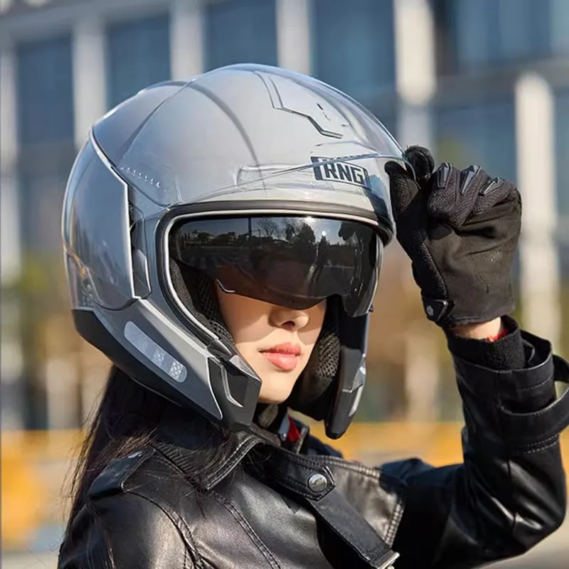 

GTV Motorcycle Men and Women Three-quarters Motorcycle Half Helmet All Season Universal Motorcycle Helmet Casco Moto