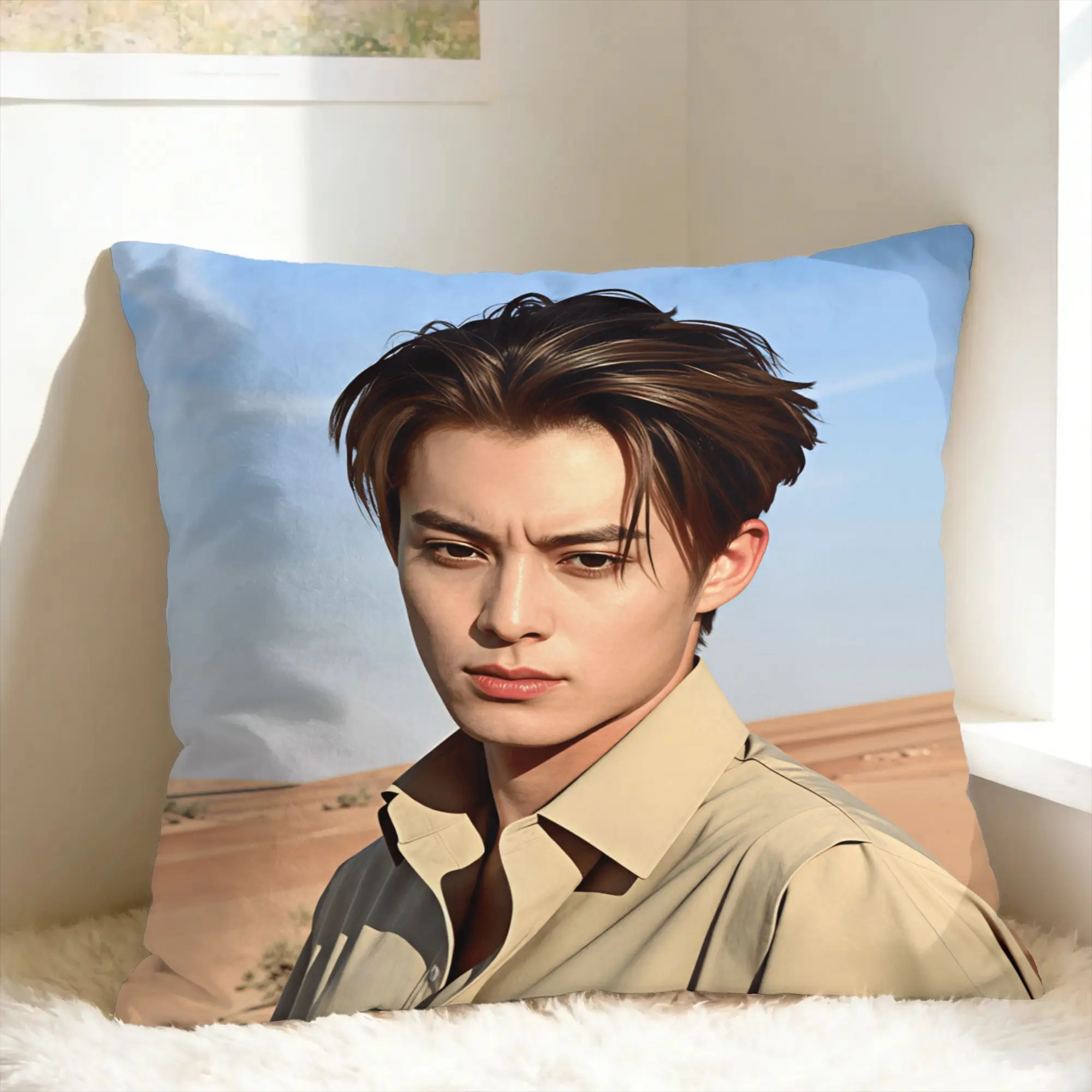 Wang Hedi Dylan Wang Actor Pillowcases  Funny Pillow Case For Sofa Couch Bed Living Room Comfy Pillow Cover