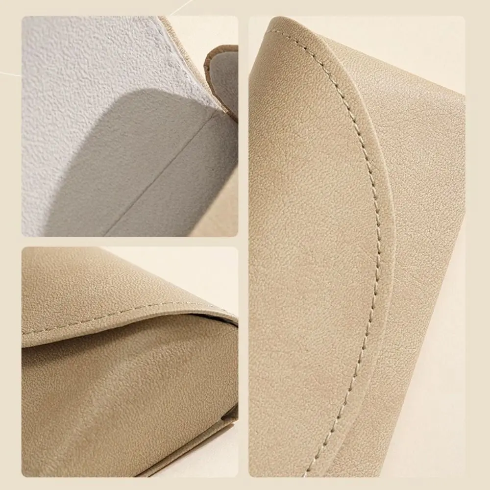 PU Leather Glasses Box Flocking Compression Resistance Myopia Glasses Case Portable Magnetic buckle Reading Eyewear Case