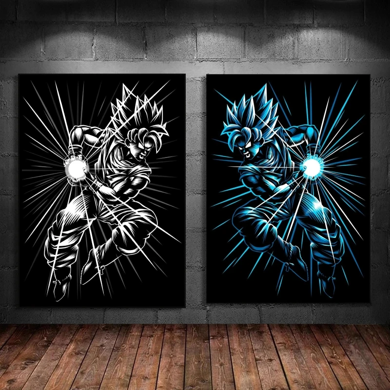 

Canvas Artwork Painting Dragon Ball Goku Decor Gifts Comics Pictures Poster Toys Decoration Paintings Room Home Wall Stickers