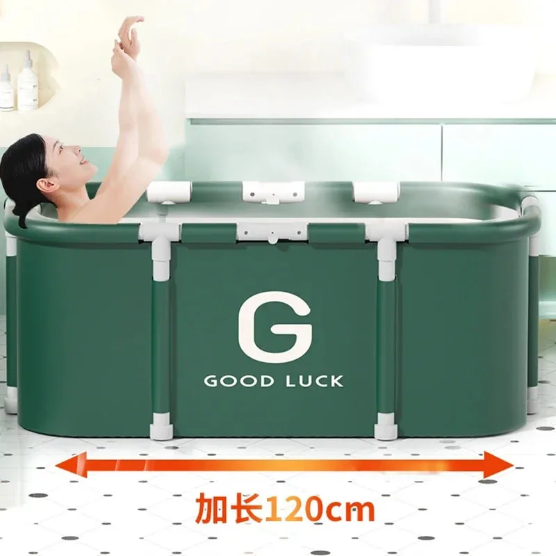 Portable Folding Bath Bucket Bathtub Large Capacity Bathroom Ice Bath Winter Shower Bathing Artifact Free Installation Bathtub Q