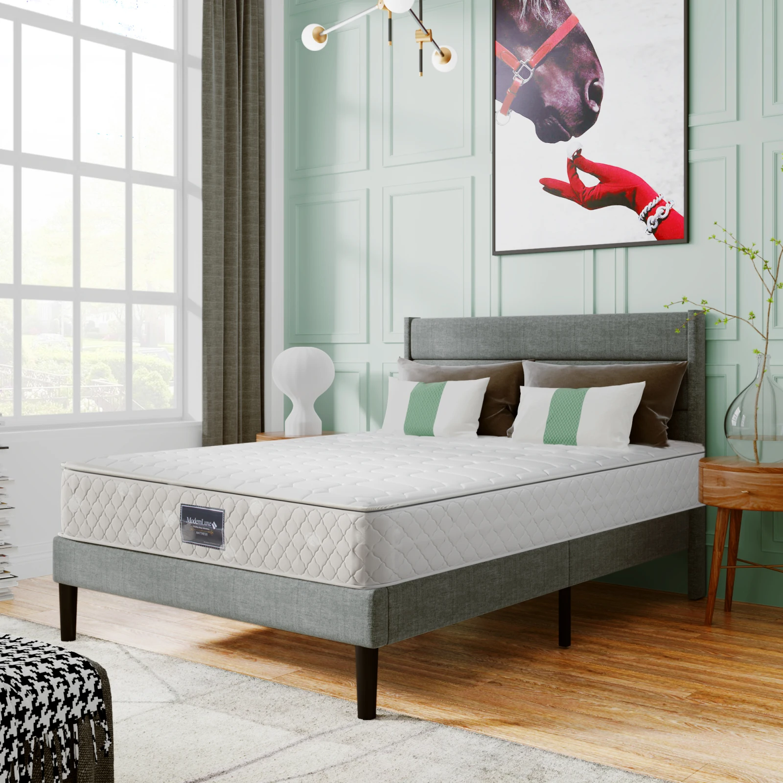 Rosahqnda Matratze Taschenfederkernmatratze 90/140/160 x 200 cm, Oeko-Tex-zertifiziert/ergonomisch, 7 Zonen-Kalschaum, 25 cm Höhe