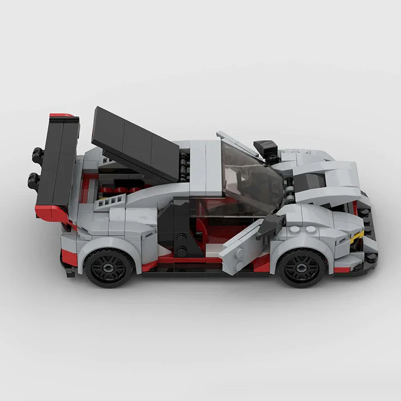 Moc r8-スーパーカーのビルディングブロック,高級品,教育用組み立ておもちゃ,組み立てと展示用のモデルキット,愛好家へのギフト