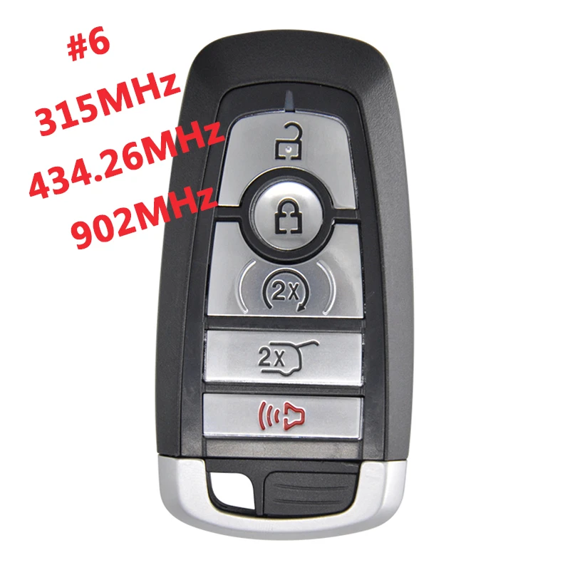 

AK018156 #6 434,26 МГц Aftermarket для Ford 15K601 Smart Remote Key 4 + 1 Button SUV 49 Chip PN JL1T-15K601-BA