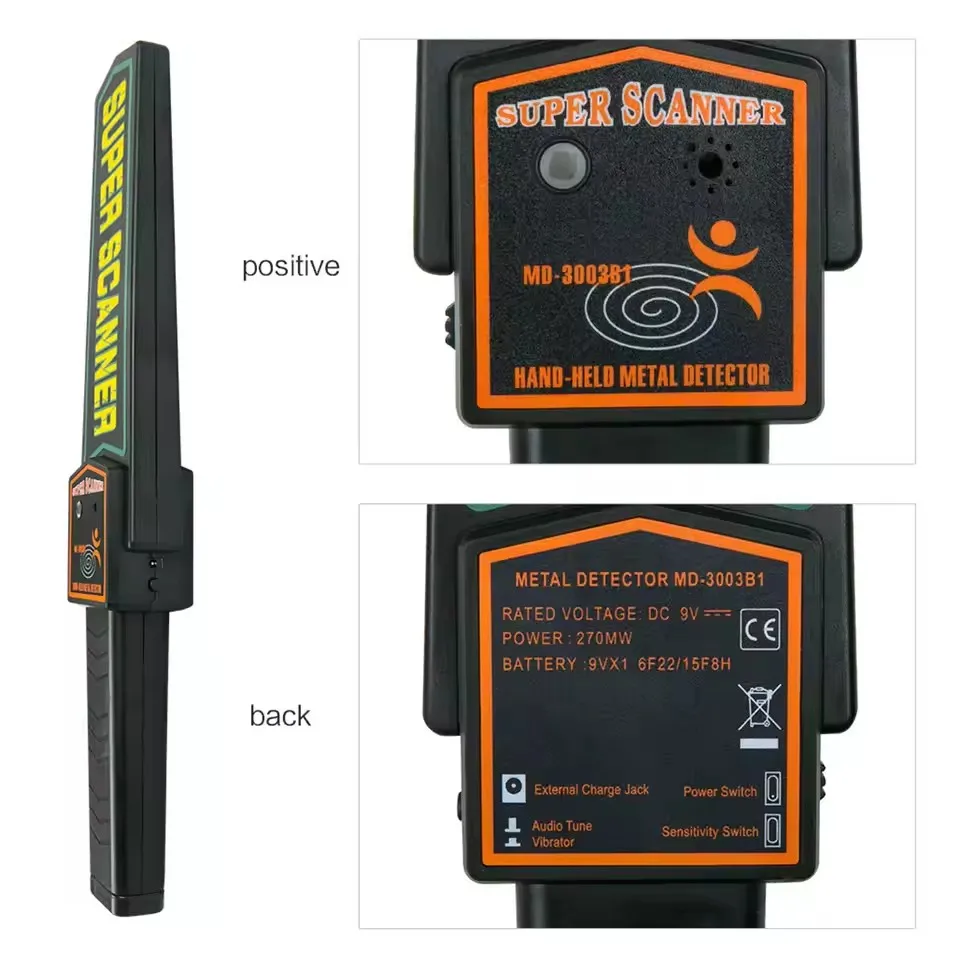 Metal detector portatile – Scanner portatile per oro, monete e borchie – Rilevamento della profondità per pareti, esterni e controlli di sicurezza