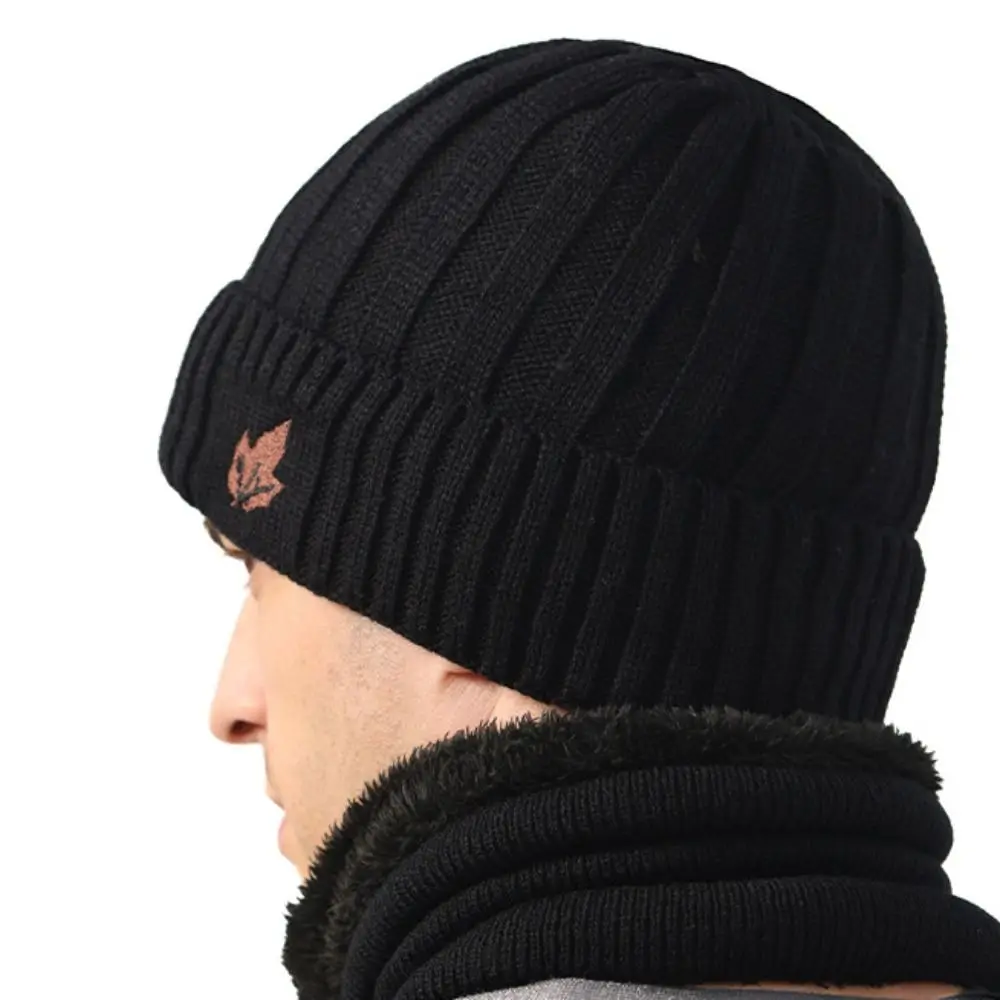 New Winter Knitted Hat Thickned Windproof Hat Scarf Gloves Set Keep Warm Cold Proof Beanie Hat Women Men