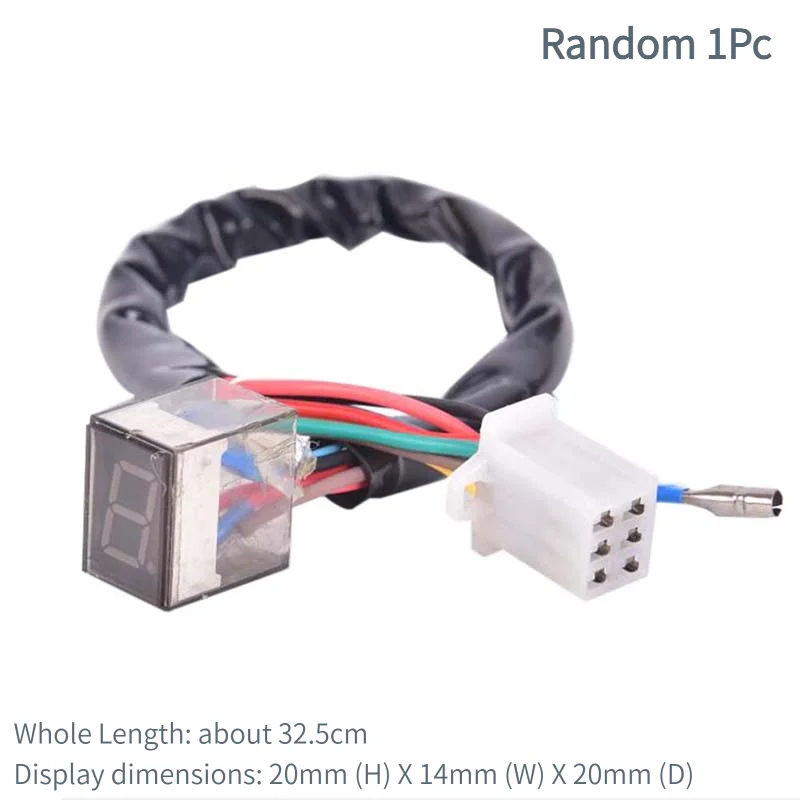 Random 1Pc LED Universal Digital Gear Indicator Motorcycle Display Shift Lever Sensor.