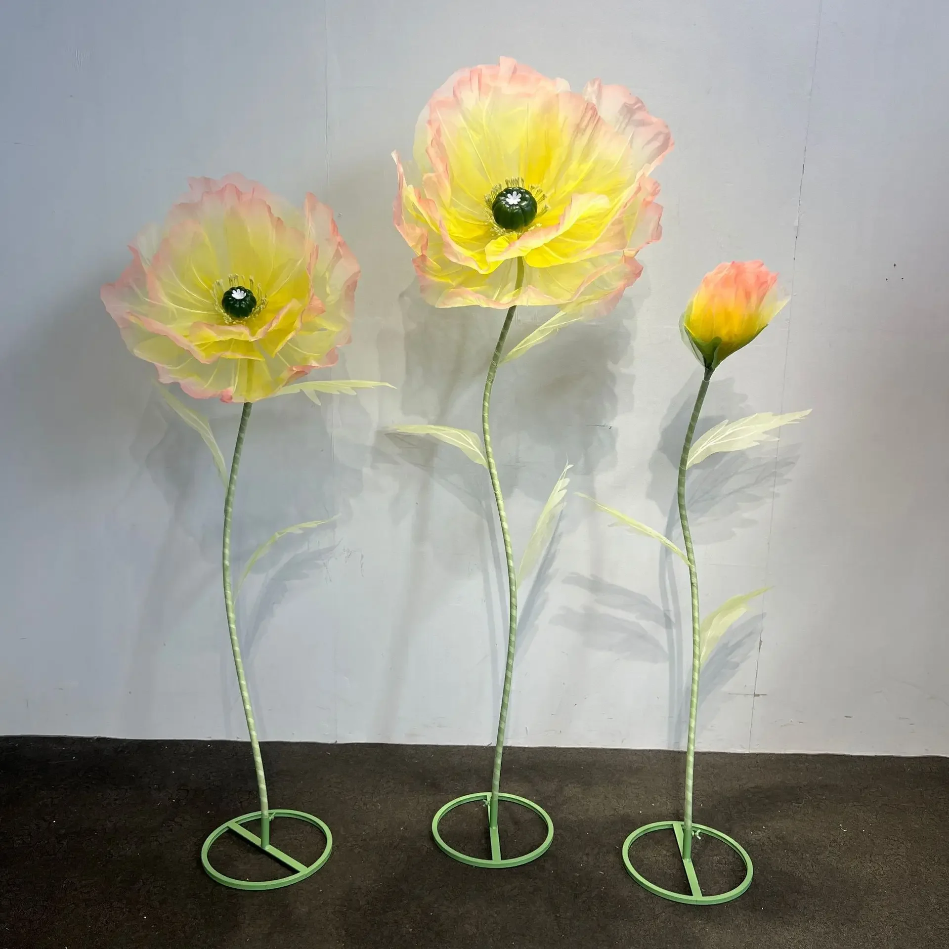 wedding simulation flower poppy wedding photography flower wedding stage road guide window shopping mall beautiful