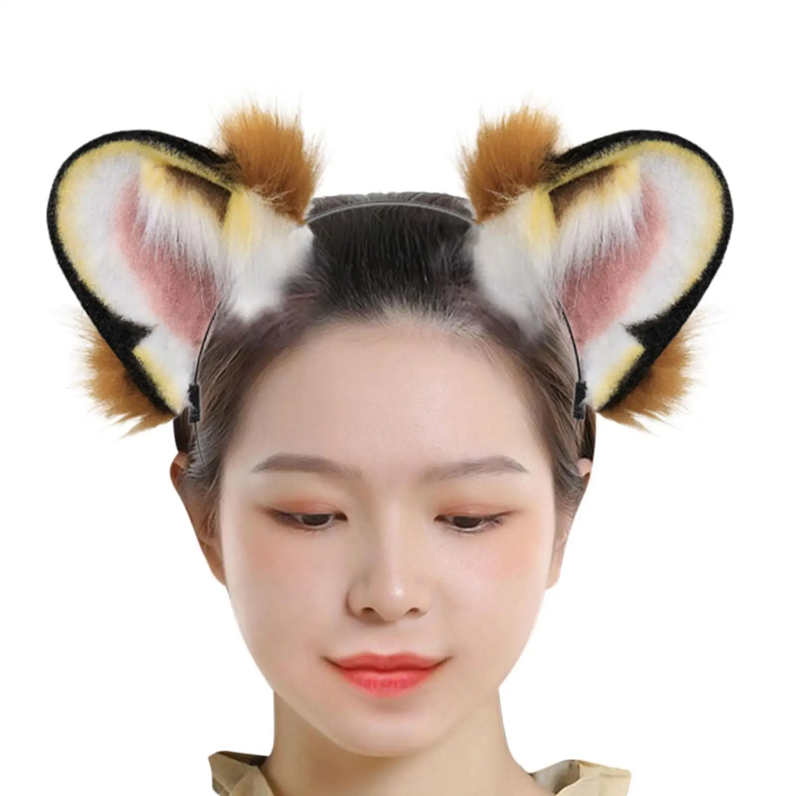 Tiger Ears Hair Hoop Cute Headpiece for Animal Themed Parties Holiday Night Club