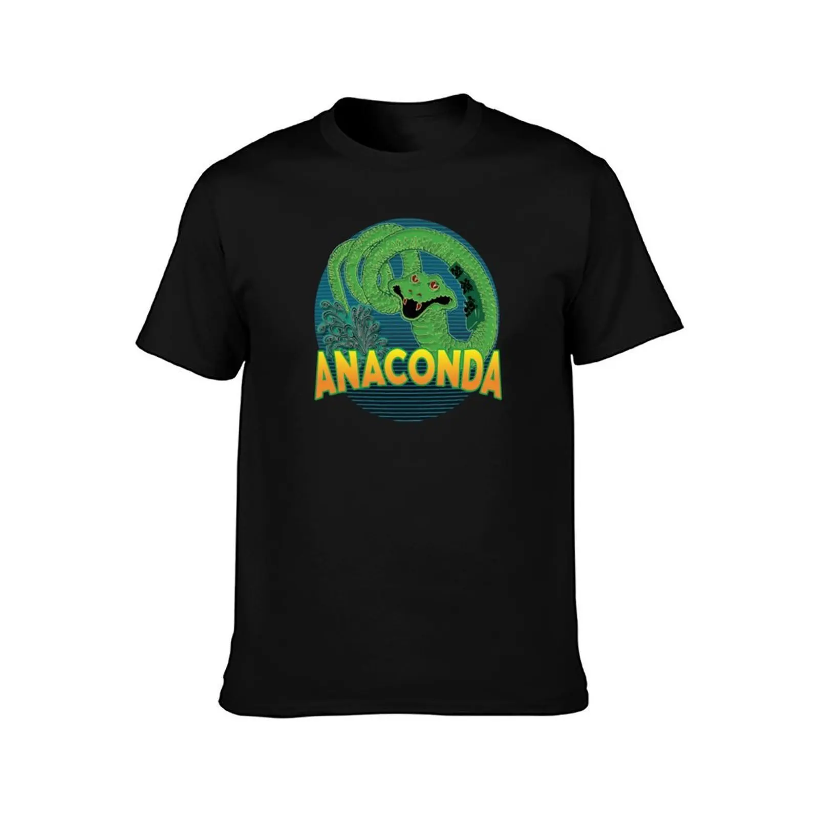 Anaconda 1 T-Shirt, Summer Casual Cotton Tee, Oversized Streetwear Tops, Vintage Graphic Print, Loose Fit Short Sleeve