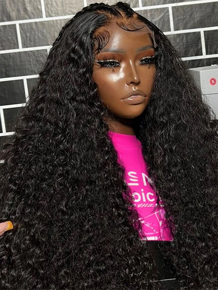 

40 46 Inch HD 13x6 Deep Water Wave Frontal Wig 13x4 360 Jerrly Curly Human Hair Lace Front Wigs For Women Brazilian 300 Density