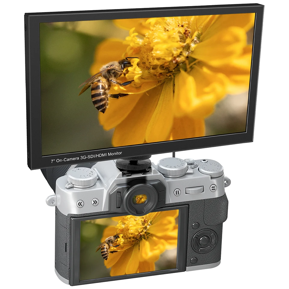 7 Polegada monitor sdi/hdmi entrada na câmera dslr monitor de campo 1024*768 display monitor de vídeo com 3g sdi/hdmi 4k loopout sinal