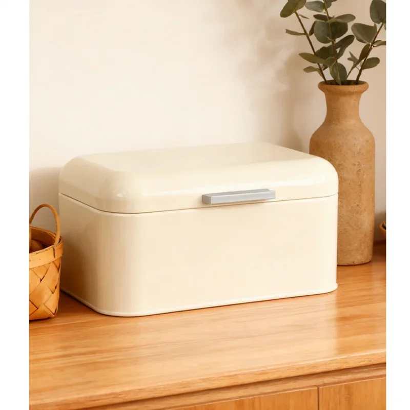 Metal Bread Box,Dry Food Storage Container For Kitchen Counter,Store Bread Loaf,Dinner Rolls,Pastries,Baked Good,Chips Organizer