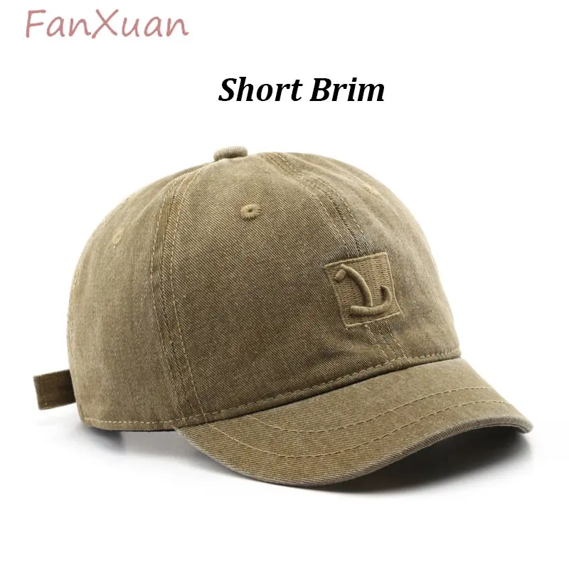 New Cotton Baseball Cap for Men Casual Soft Top Short Brim Hip Hop Snapback Hat Women's Summer Caps Unisex