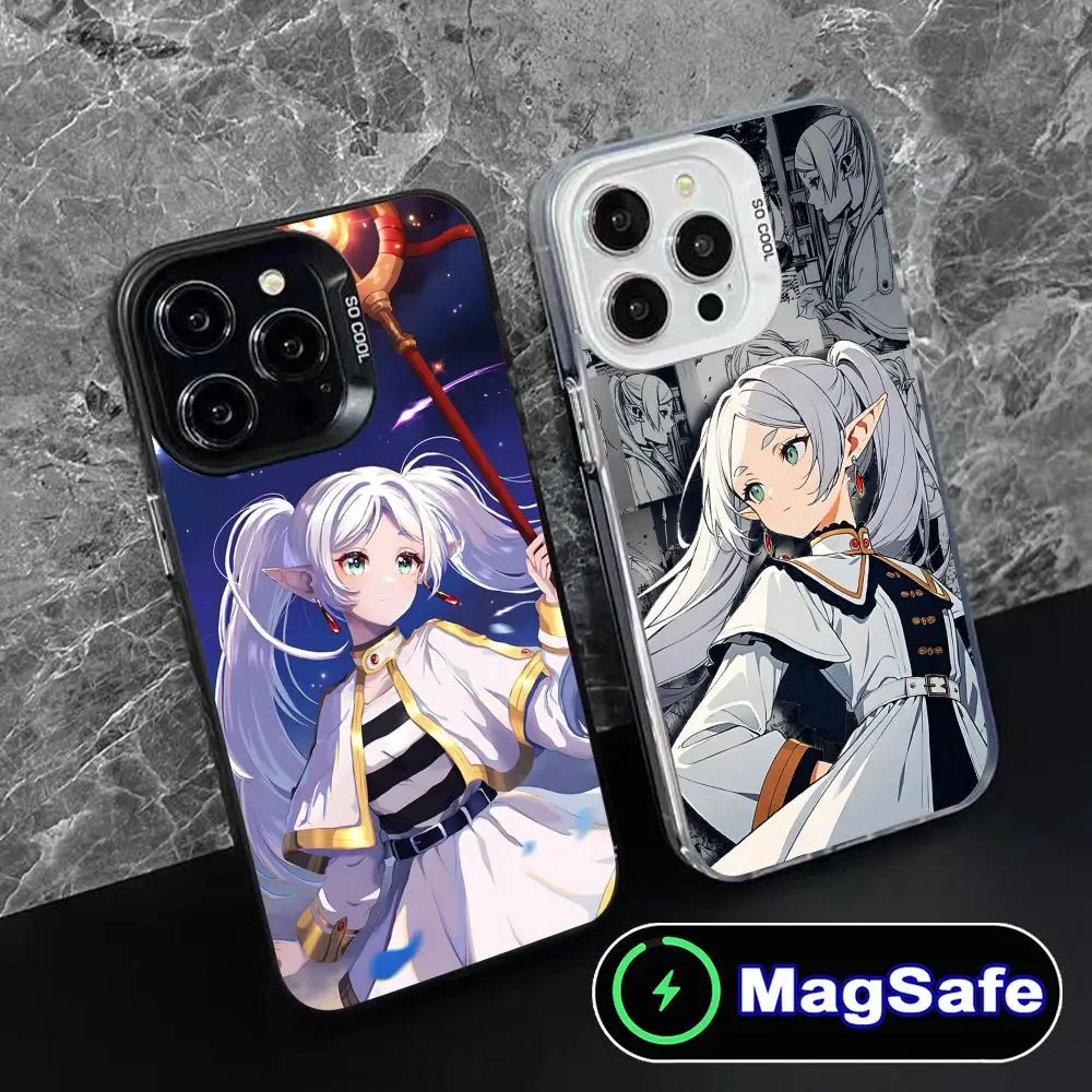 

Чехол для телефона Sousou no Frieren Translucent MagSafe для iPhone 17 16 15 14 13 12 11 Air Pro Max Plus, цветной