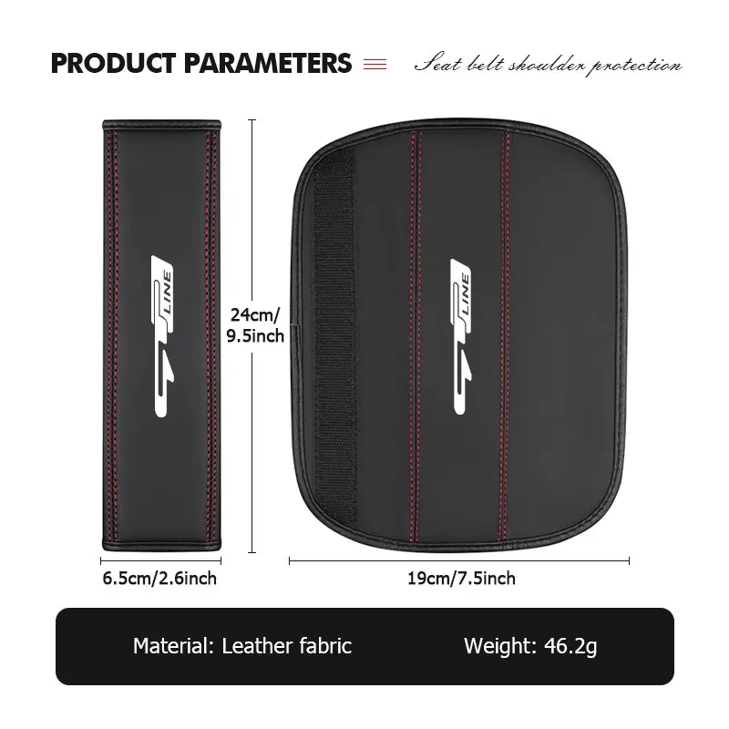 Leather Car Seat Belt Shoulder Protector Padding Accessories For KIA gt gtline Xline ceed Forte RIO STINGER Seltos K3 K4 - view 6