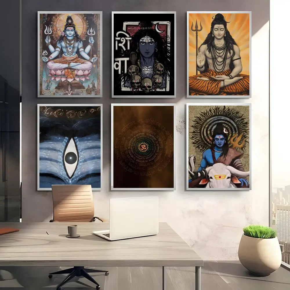 Sacred Religious Art Lord Shiva Hindu God Buddha Poster Premium Living Space Decorative Art & Stylish Home Decor