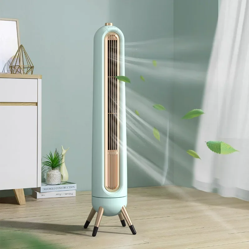 Mechanical Style Fashion Leafless Tower Fan Household Vertical Energy-saving Super Quiet Electric Fan Bedroom Shaking Floor Fans