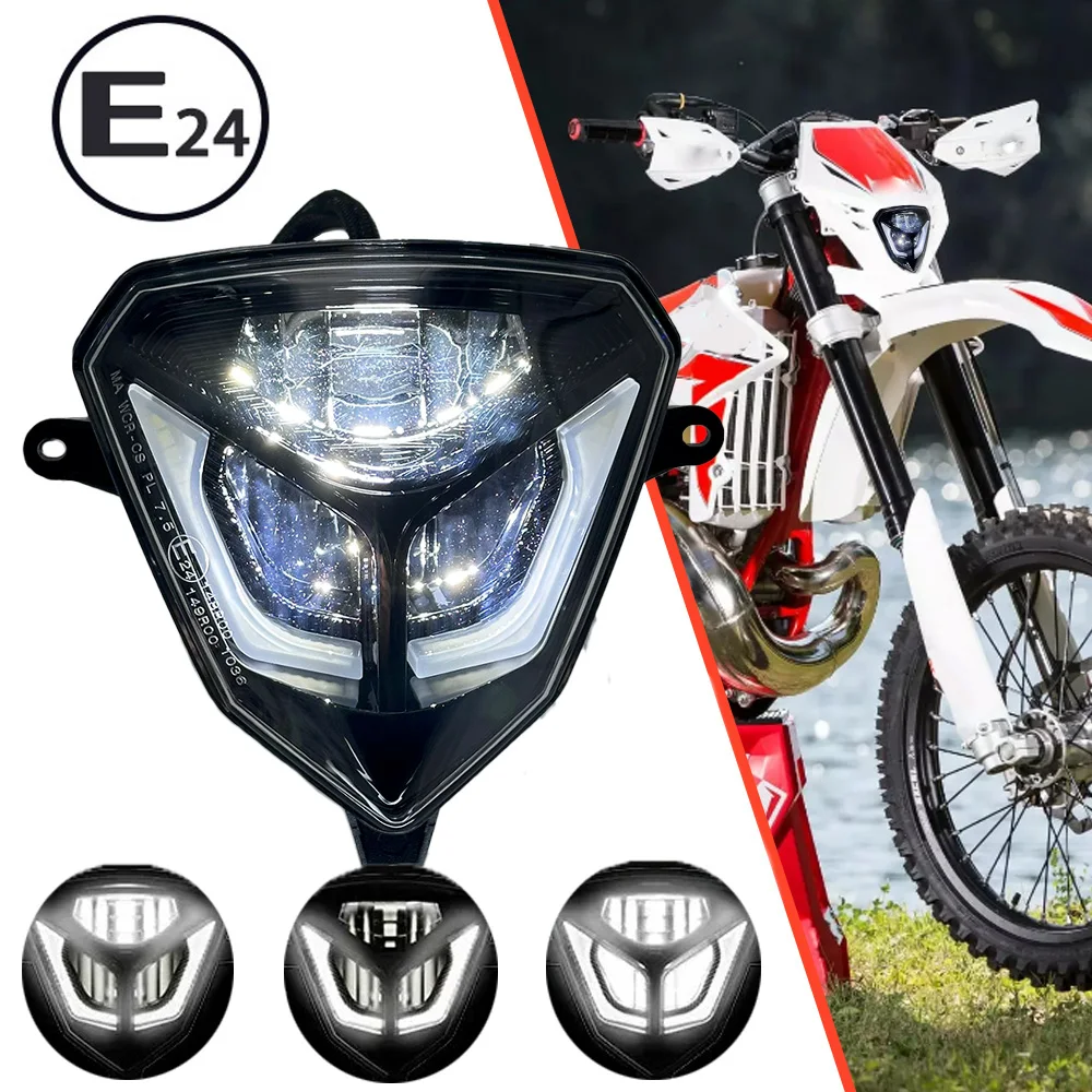 For Beta Enduro RR 2T 4T 125 200 250 300 350 390 430 480 RACING RX 300 Motocross Beta Xtrainer Parts Offroad Motorbike Headlight