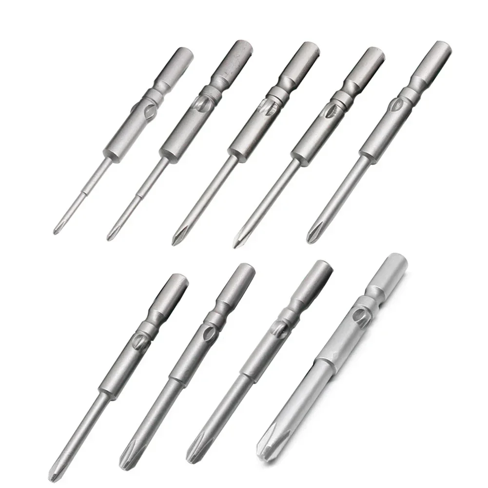 4mm Magnetic Screwdriver Bit Cross Head Non-Slip Batch Head Round Shank Screwdriver Drill Bit Electric Screwdriver Bit