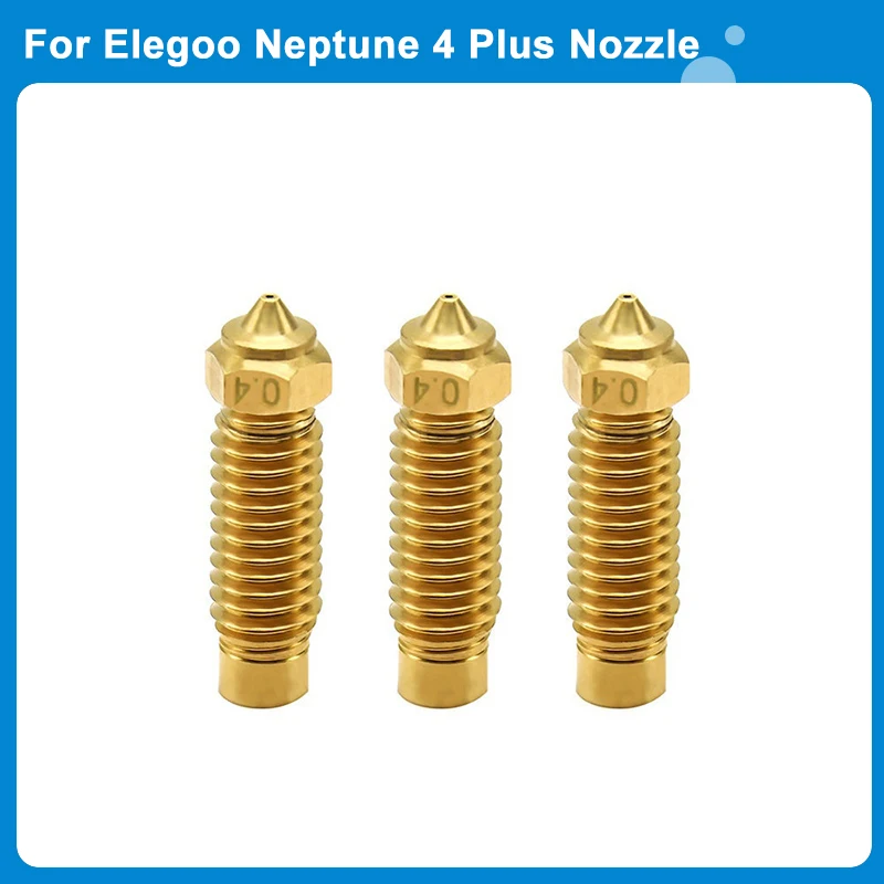 

For Elegoo Neptune 4 Plus Nozzle Brass Hardened Steel 0.2 0.4 0.6 0.8 1.0mm 3D Printer Nozzles For Elegoo Neptune 4 Max Nozzles
