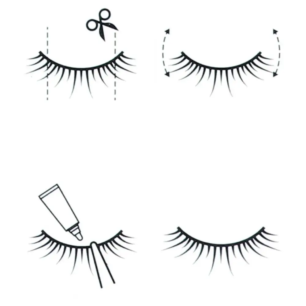 5 Paar Zachte Piekerige Volledige Strip Wimpers Diy Fishtail Komische Stijl Enten Wimpers Curling Cat Eye Leuke Valse Wimpers party