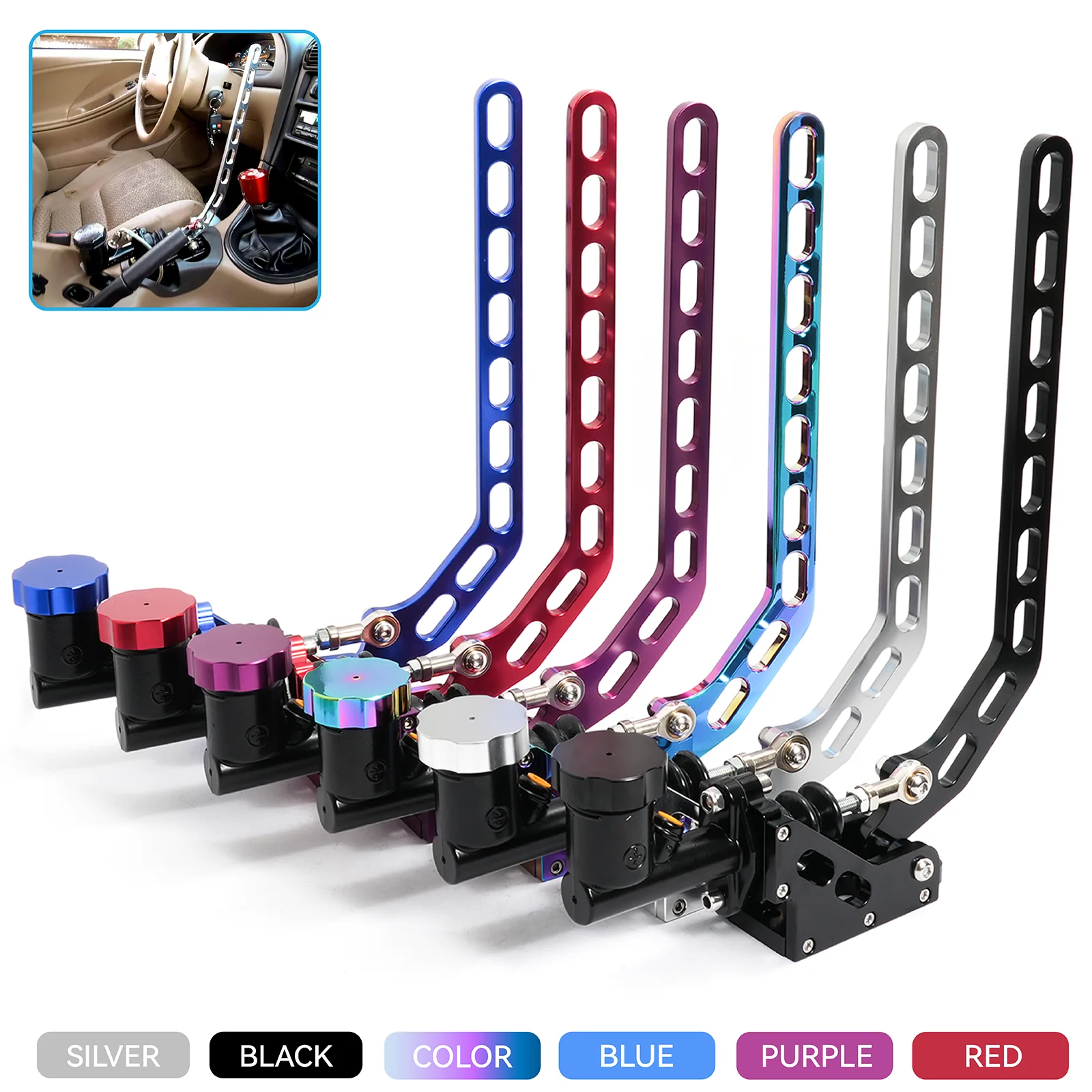 Universal Long-handle Drift Brake Curved Handbrake Symphony Racing Drift Hydraulic Handbrake Master Cylinder Car Modification