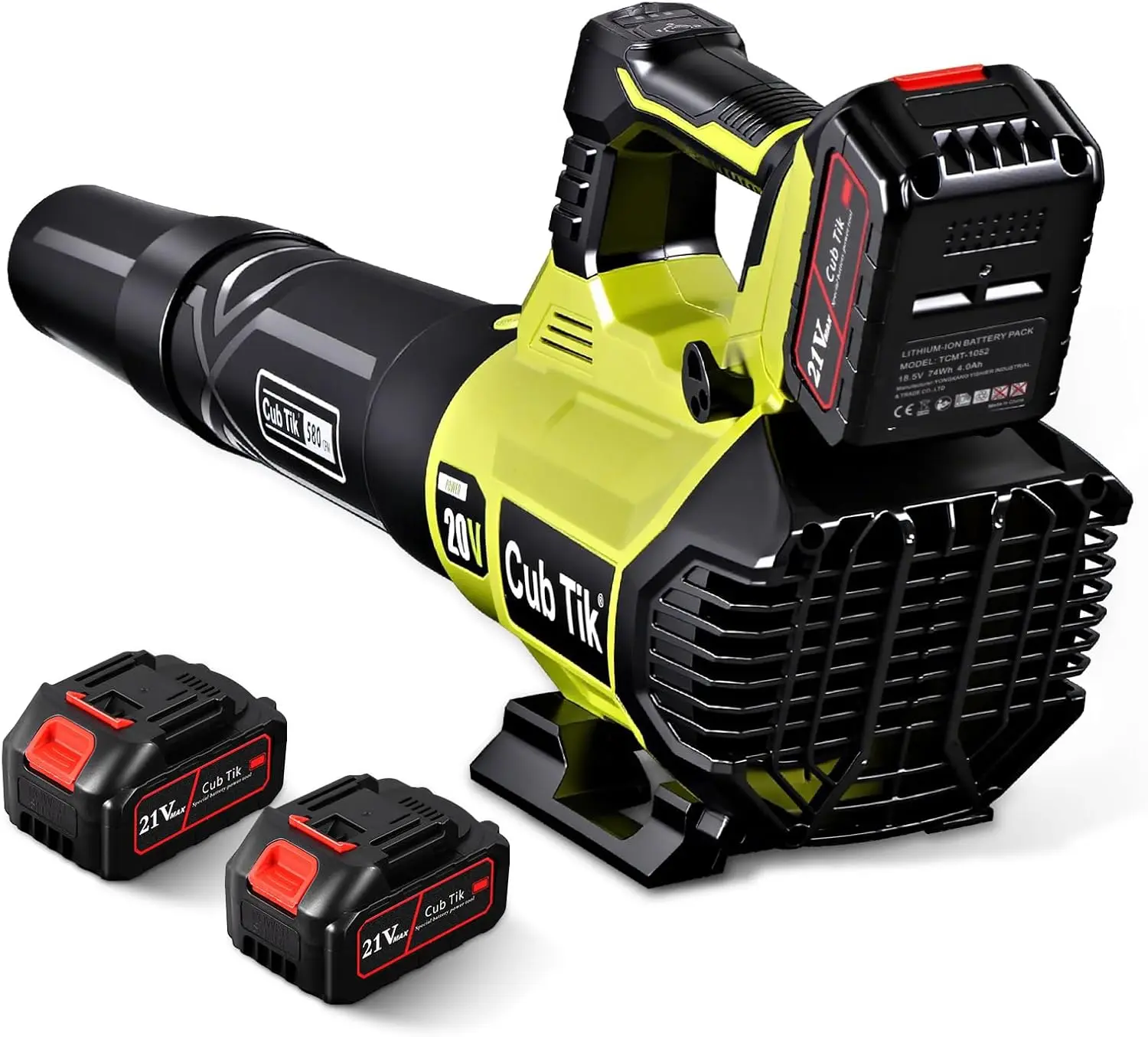 

Cordless Leaf Blower with 2 Batteries, 650 CFM, Lightweight for Lawn and Garden Cleaning