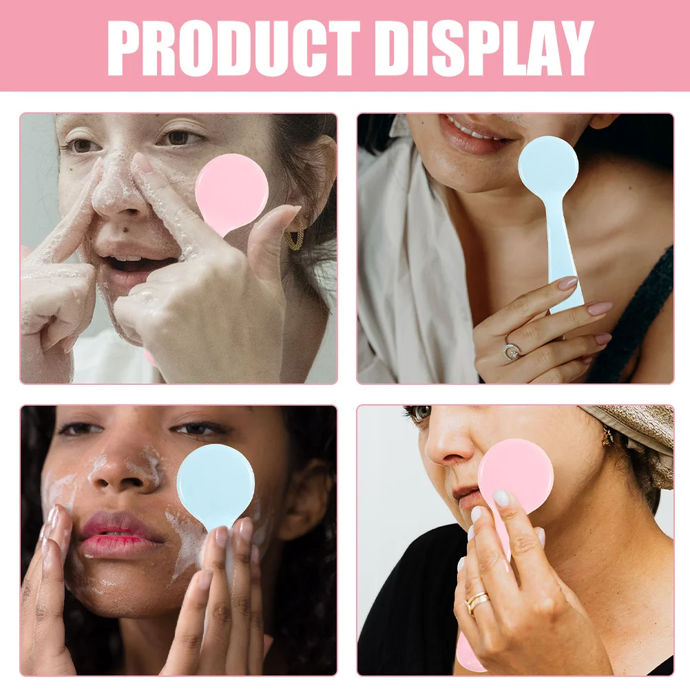 

4Pcs Silicone Facial Cleansing Brush Soft Face Wash Brush Face Scrubber Exfoliator Deep Pore Cleanser