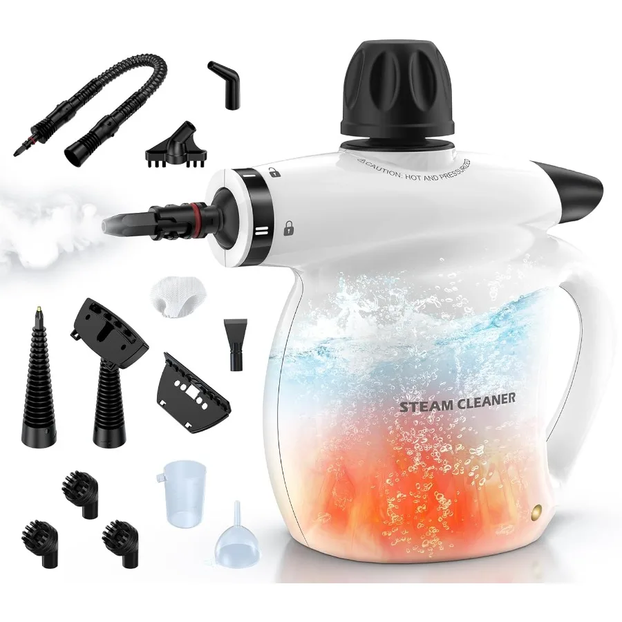 

Steam Cleaner Pressurized Handheld with 13pcs Multi-Purpose Natural Deep Cleaning Steamer Portable Steam Generator for Efficien