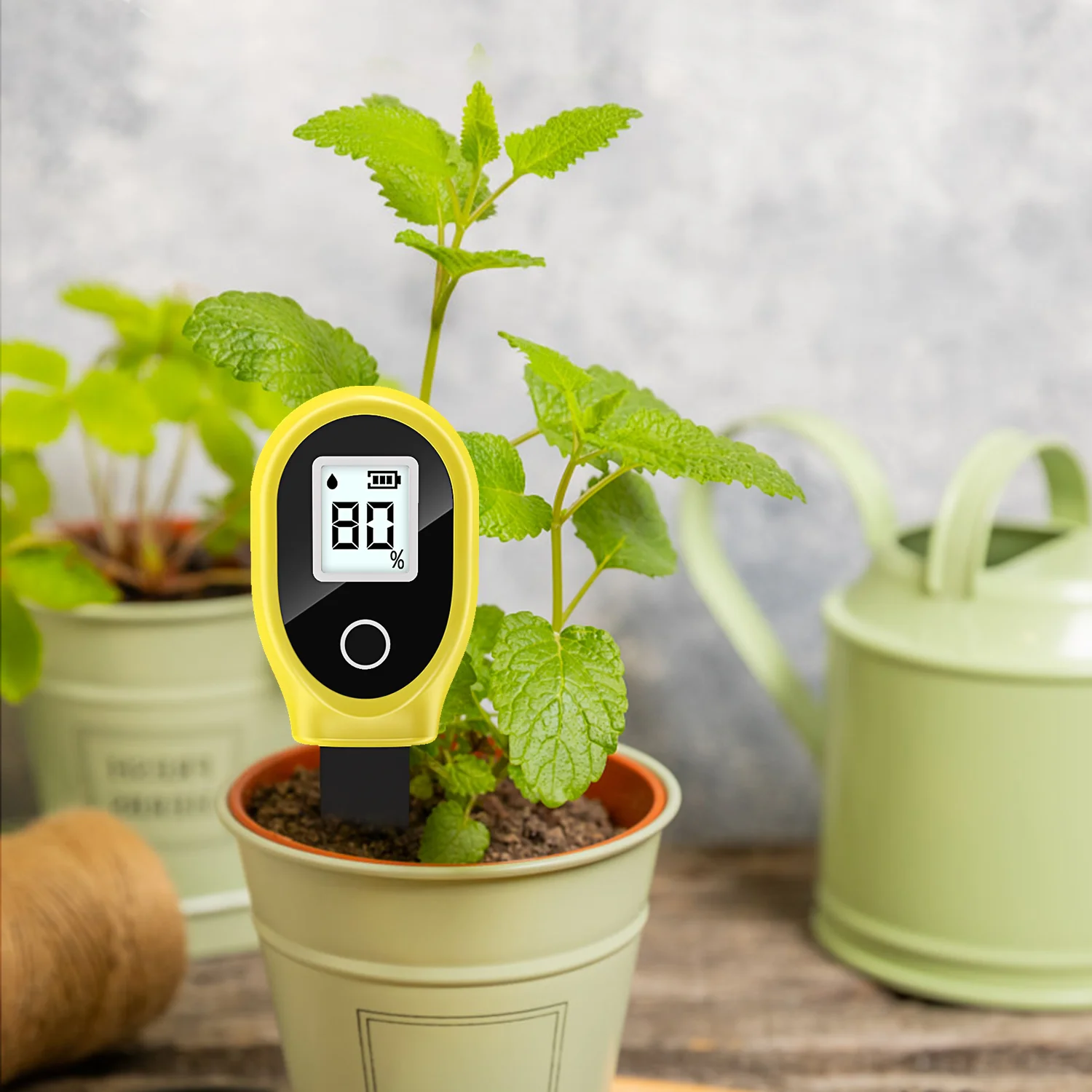 Yieryi Soil Moisture Detector Tester Digital LCD Soil Water Content Analyzer Meter for Indoor Planting Potted Garden Flower Lawn