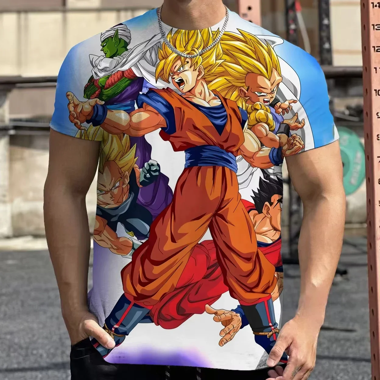 2026 Sommer Dragon Ball T-Shirt Kinder Oberteile Anime Figuren Son Goku Super Saiyan T-Shirt Jungen T-Shirts Kinder Kurzarm