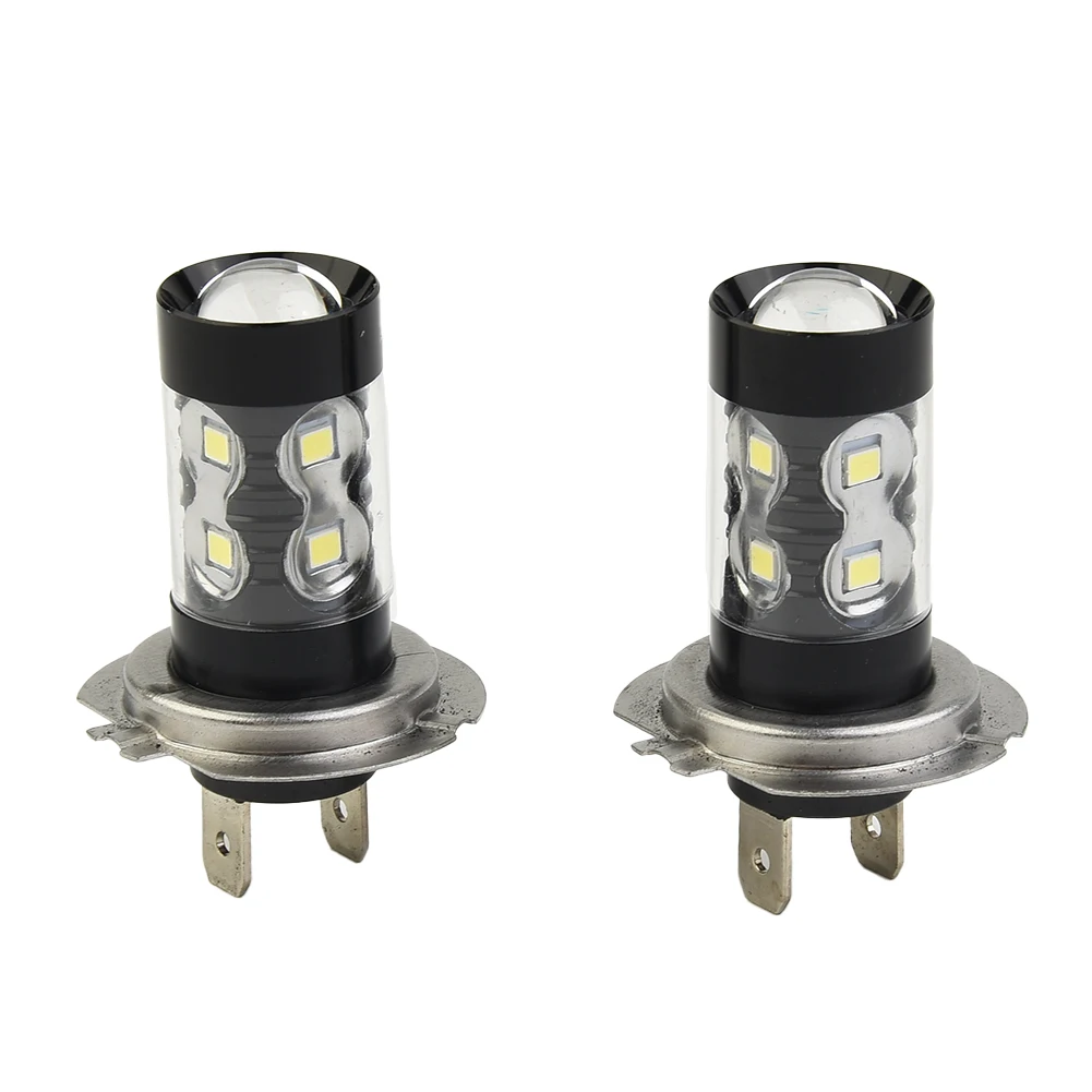 

2pcs H7 160W High Power LED Lamp Headlight Fog Light DRL Bulbs 6000K White Light Bulbs Automotive Light Bulb Replacement