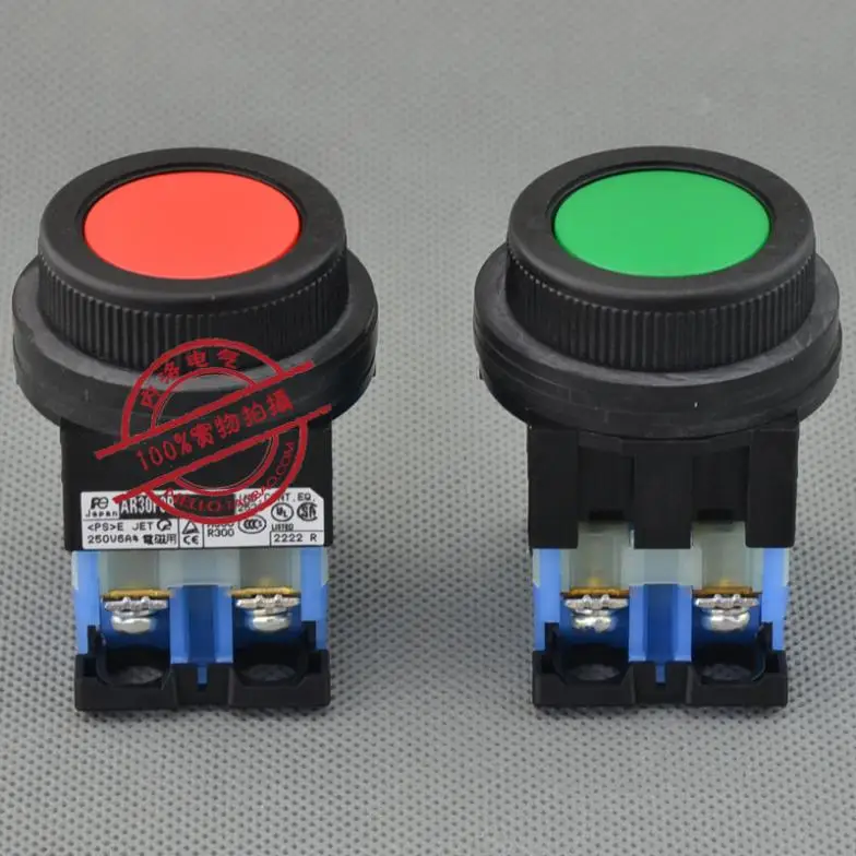 

[ SA ]Original Fuji FUJI 30mm self-locking button switch round AR30F5R-10 * 1NO--10PCS/LOT