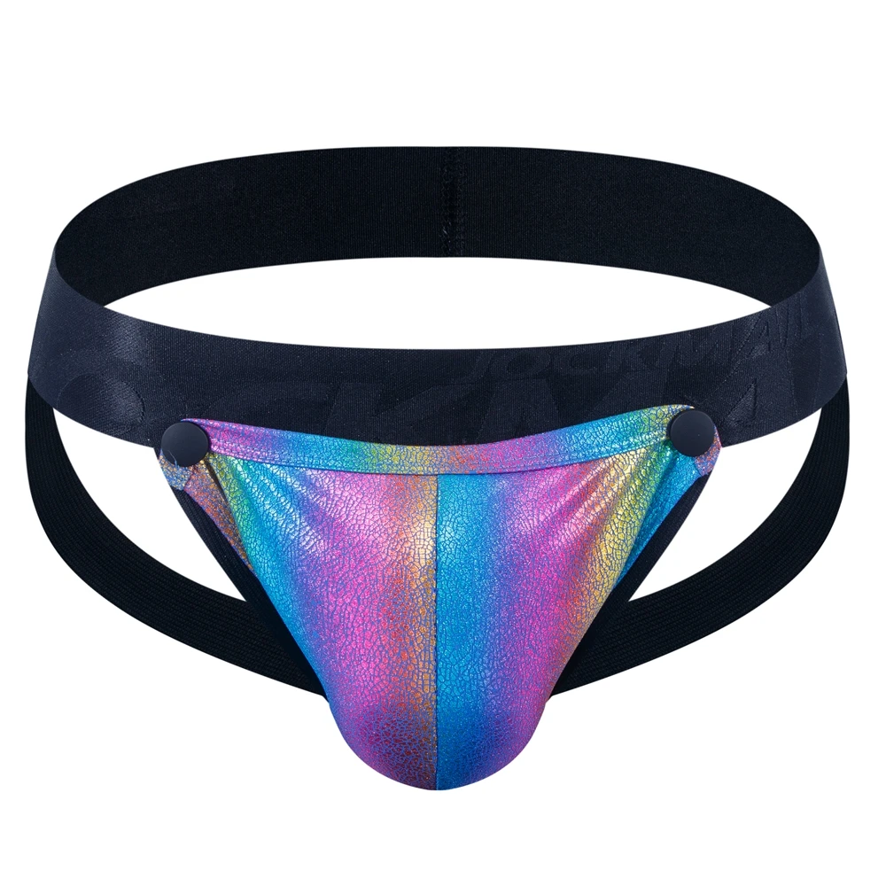 Men PU Faux Leather Jockstrap Harness Men Bondage Fetish Gay Hombre Stage Nighclubwear Sexual Underwear Removable Penis Pouch